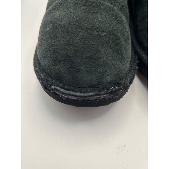 UGG Kids Classic II Boots Black Suede Shearling Size 4 Style 1017703K - Picture 4 of 8